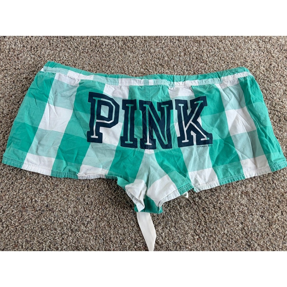 Checkered teal VICTORIA'S SECRET Hot Short Size large